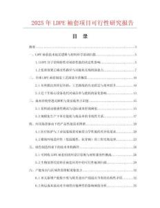2025年LDPE袖套項目可行性研究報告