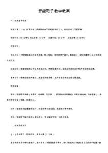 智能靶子教學(xué)教案