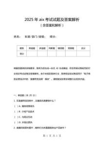 2025年aix考試試題及答案解析