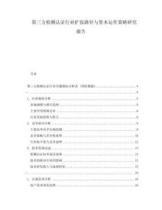 第三方檢測認(rèn)證行業(yè)擴張路徑與資本運作策略研究報告