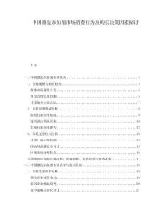 中國漂洗添加劑市場消費行為及購買決策因素探討