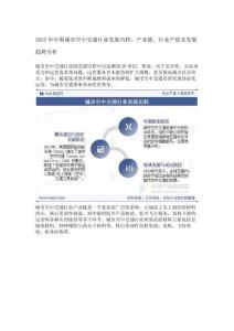 2025年中國(guó)城市空中交通行業(yè)發(fā)展歷程、產(chǎn)業(yè)鏈、行業(yè)產(chǎn)值及發(fā)展趨勢(shì)分析