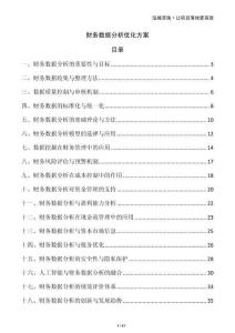 财务数据分析优化方案