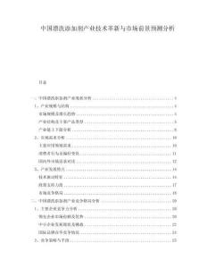 中國漂洗添加劑產業技術革新與市場前景預測分析