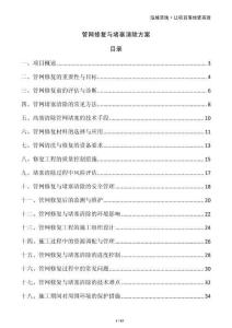 管網(wǎng)修復與堵塞清除方案