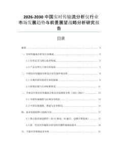 2026-2030中國實(shí)時傳輸流分析儀行業(yè)市場發(fā)展趨勢與前景展望戰(zhàn)略分析研究報告