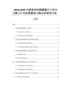 2026-2030中國息肉切除圈套行業(yè)市場發(fā)展趨勢與前景展望戰(zhàn)略分析研究報告