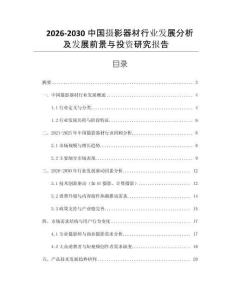 2026-2030中國攝影器材行業(yè)發(fā)展分析及發(fā)展前景與投資研究報告
