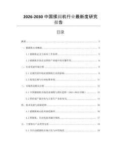 2026-2030中國揉圓機行業(yè)最新度研究報告