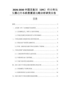 2026-2030中國無氧銅（OFC）行業市場發展趨勢與前景展望戰略分析研究報告