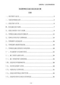 市政管網(wǎng)防災(zāi)減災(zāi)綜合改造方案