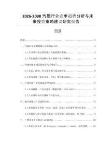 2026-2030汽艇行業(yè)競爭趨勢分析與未來投資策略建議研究報告