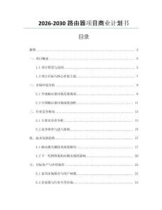 2026-2030路由器項目商業(yè)計劃書