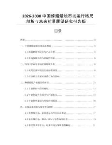 2026-2030中國蜂蠟蠟燭市場運行格局剖析與未來前景展望研究報告版