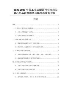 2026-2030中國工業(yè)三腳架行業(yè)市場發(fā)展趨勢與前景展望戰(zhàn)略分析研究報告