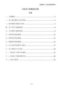 企業員工發展規劃方案