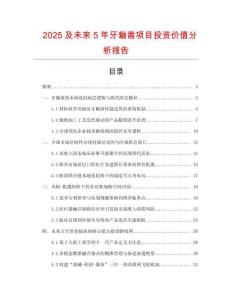 2025及未來5年牙釉鑿項目投資價值分析報告