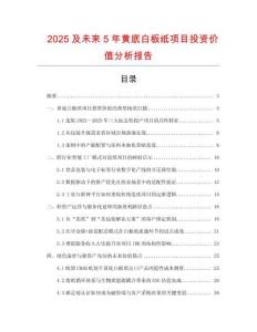 2025及未來5年黃底白板紙項目投資價值分析報告