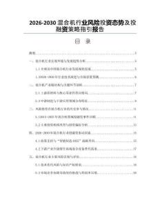 2026-2030混合機行業(yè)風(fēng)險投資態(tài)勢及投融資策略指引報告