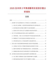 2025及未來5年焦倍酚項目投資價值分析報告