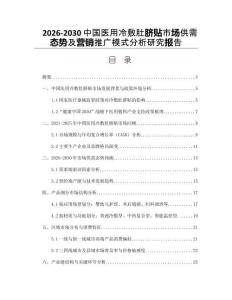 2026-2030中國醫用冷敷肚臍貼市場供需態勢及營銷推廣模式分析研究報告