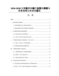 2026-2030中國氯苯吩嗪行業(yè)現(xiàn)狀調(diào)查與前景策略分析研究報告