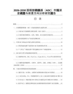 2026-2030國模數轉換器（ADC）市場深度調查與前景方向分析研究報告
