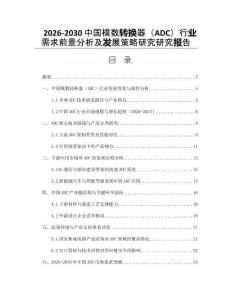 2026-2030中國模數轉換器（ADC）行業需求前景分析及發展策略研究研究報告