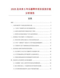 2025及未來5年樂器零件項目投資價值分析報告