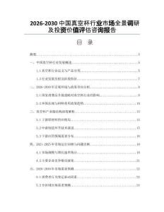 2026-2030中國真空杯行業市場全景調研及投資價值評估咨詢報告