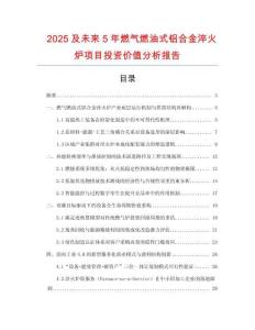 2025及未來5年燃氣燃油式鋁合金淬火爐項目投資價值分析報告