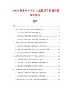 2025及未來(lái)5年女士皮靴項(xiàng)目投資價(jià)值分析報(bào)告