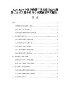 2026-2030中國靜態(tài)儲存液氮罐行業(yè)市場現(xiàn)狀分析及競爭格局與投資發(fā)展研究報(bào)告
