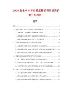 2025及未來5年外桶壓榫機項目投資價值分析報告