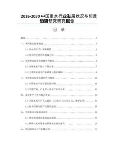 2026-2030中國(guó)重水行業(yè)發(fā)展?fàn)顩r與前景趨勢(shì)研究研究報(bào)告
