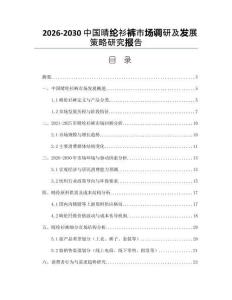 2026-2030中國晴綸衫褲市場調研及發展策略研究報告