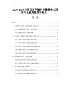 2026-2030中國(guó)西洋雙陸棋市場(chǎng)競(jìng)爭(zhēng)力對(duì)策與投資風(fēng)險(xiǎn)預(yù)警報(bào)告