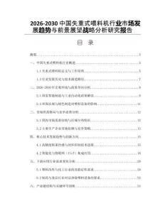 2026-2030中國失重式喂料機(jī)行業(yè)市場發(fā)展趨勢與前景展望戰(zhàn)略分析研究報告