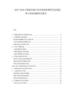 2025-2030中國溫差能行業市場深度調研及發展趨勢與投資戰略研究報告