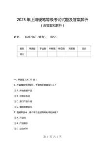 2025年上海硬筆等級考試試題及答案解析