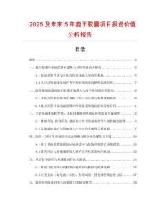 2025及未來5年鹿王膠囊項目投資價值分析報告