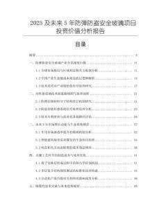 2025及未來(lái)5年防彈防盜安全玻璃項(xiàng)目投資價(jià)值分析報(bào)告