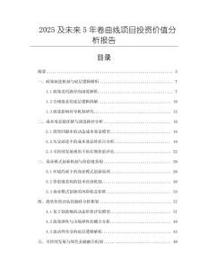 2025及未來5年卷曲線項目投資價值分析報告