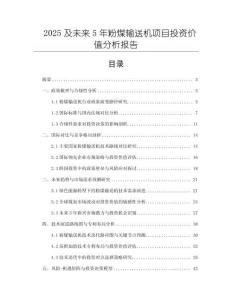 2025及未來5年粉煤輸送機(jī)項(xiàng)目投資價(jià)值分析報(bào)告
