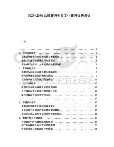 2025-2030品牌建設企業文化建設促進成長