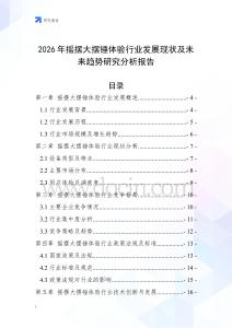 2026年搖擺大擺錘體驗行業(yè)發(fā)展現(xiàn)狀及未來趨勢研究分析報告