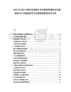 2025至2030中國冷軋卷板行業市場深度調研及發展趨勢與行業深度研究及發展前景投資評估分析