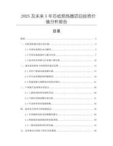 2025及未來5年芯紙預熱器項目投資價值分析報告