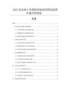 2025及未來5年痔瘡芩柏洗劑項目投資價值分析報告
