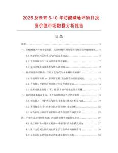 2025及未來5-10年防酸堿地坪項目投資價值市場數據分析報告